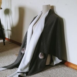Heather grey cape/wrap